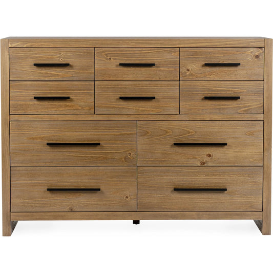 Fenmore 10-Drawer Dresser by Kosas Home. Made from pine wood in a unique style.