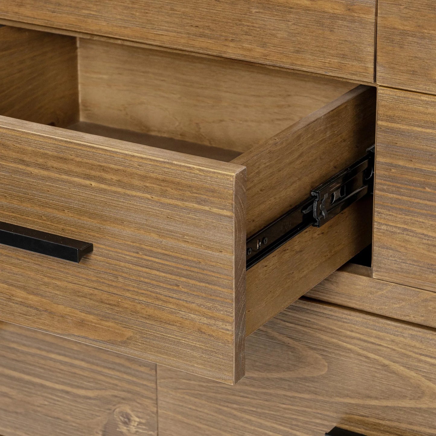 014 SI-2537864 | Closeup | Fenmore 10-Drawer Dresser by Kosas Home. Made from pine wood in a unique style.