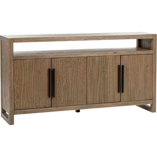 012 SI-2537801 | Primary Silo | Fenmore 4 Door Sideboard by Kosas Home in honey brown. Made from pine wood in a transitional style.