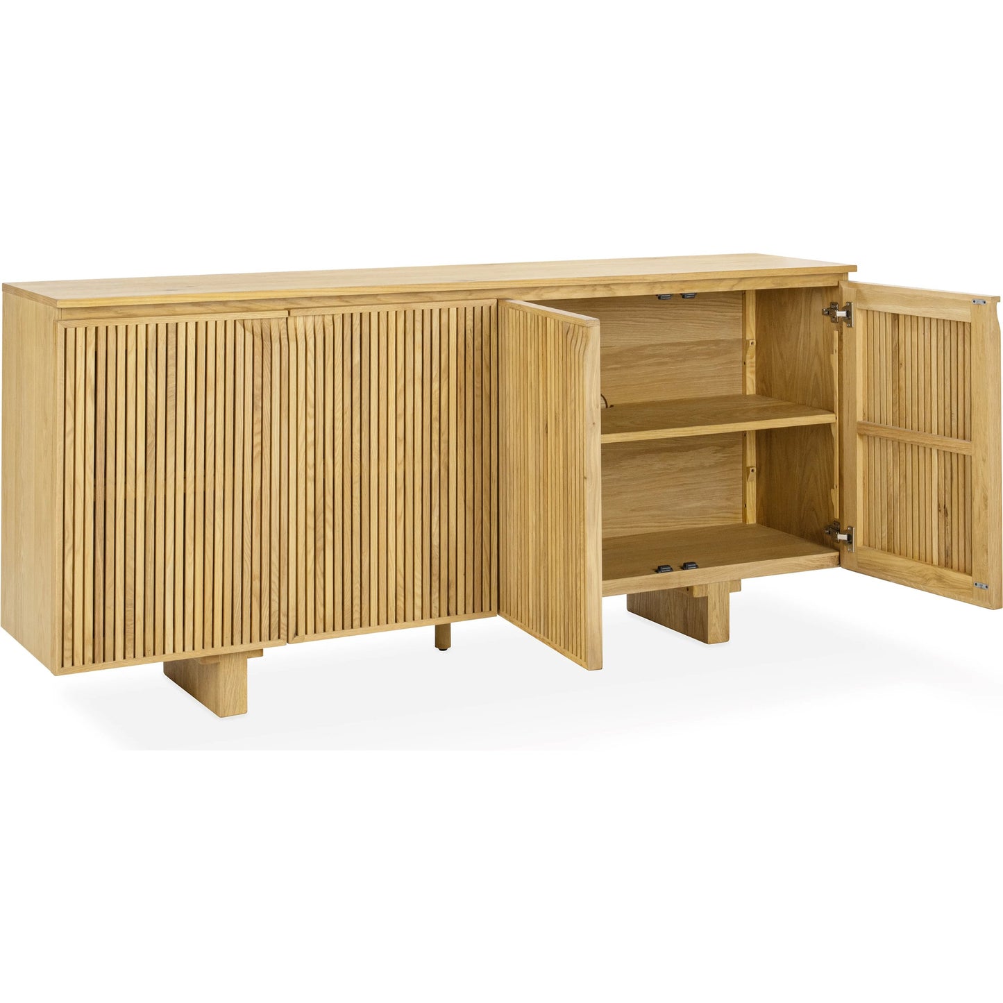 002 SI-2353825 | Additional Silo | Roya 4-Door Buffet by Classic Home in washed cream. Made from oak veneer in a transitional style.