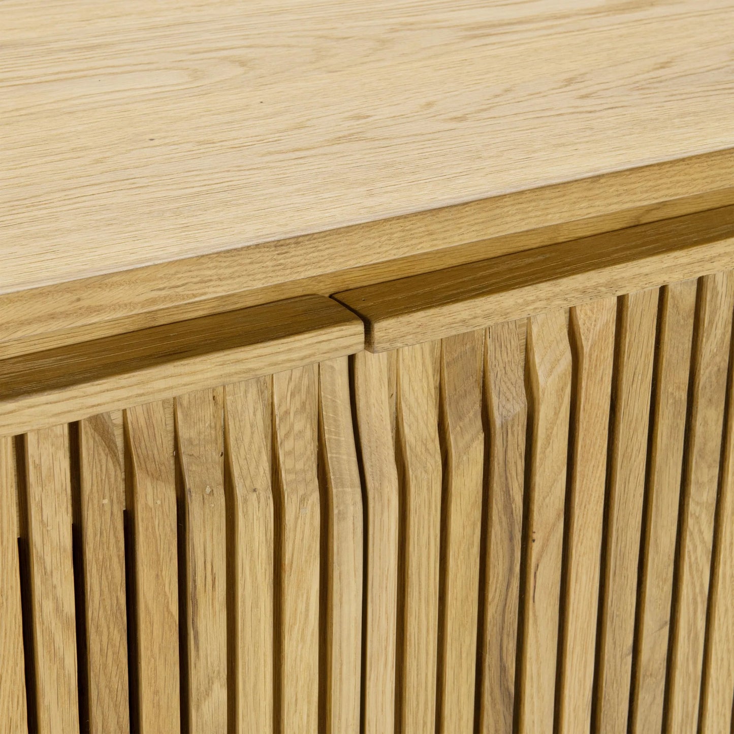 009 SI-2353825 | Closeup | Roya 4-Door Buffet by Classic Home in washed cream. Made from oak veneer in a transitional style.
