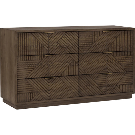 Santa Clara 6-Drawer Wood Dresser by Classic Home. Made from wood, oak veneer in a unique style.