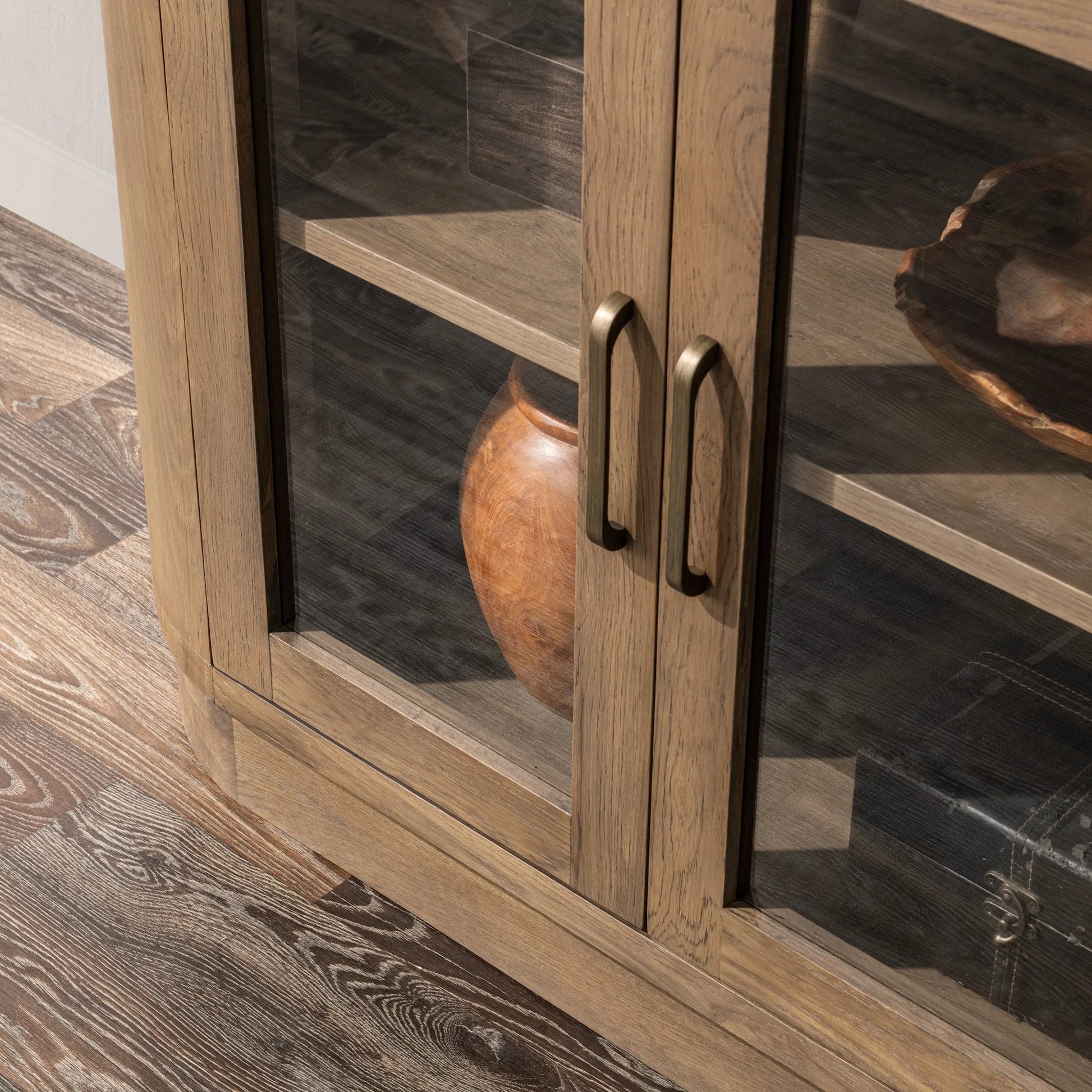 Vander Wood Buffett Sideboard by Classic Home. Made from oak veneer, tempered glass in a transitional style.