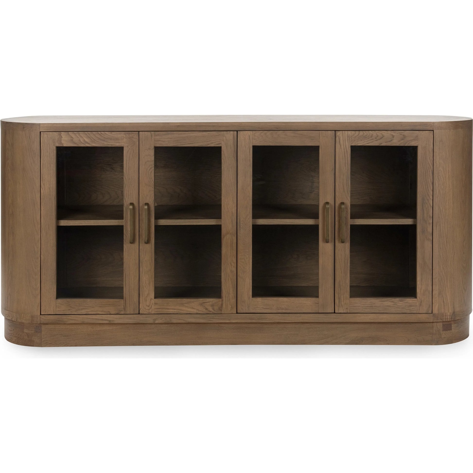 Vander Sideboard by Classic Home. Made from oak veneer, tempered glass in a transitional style.