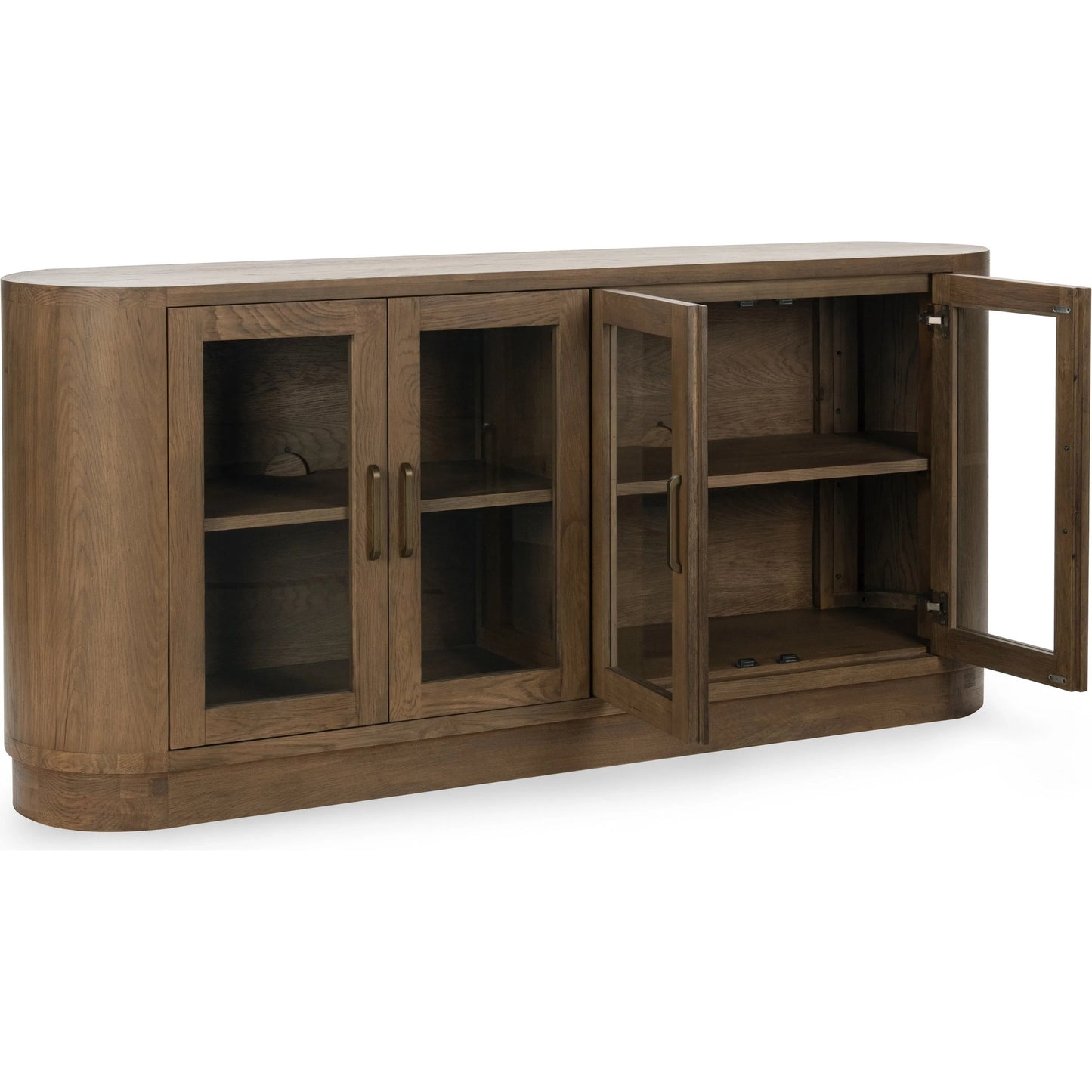 003 SI-2303295 | Additional Silo | Vander Sideboard by Classic Home. Made from oak veneer, tempered glass in a transitional style.