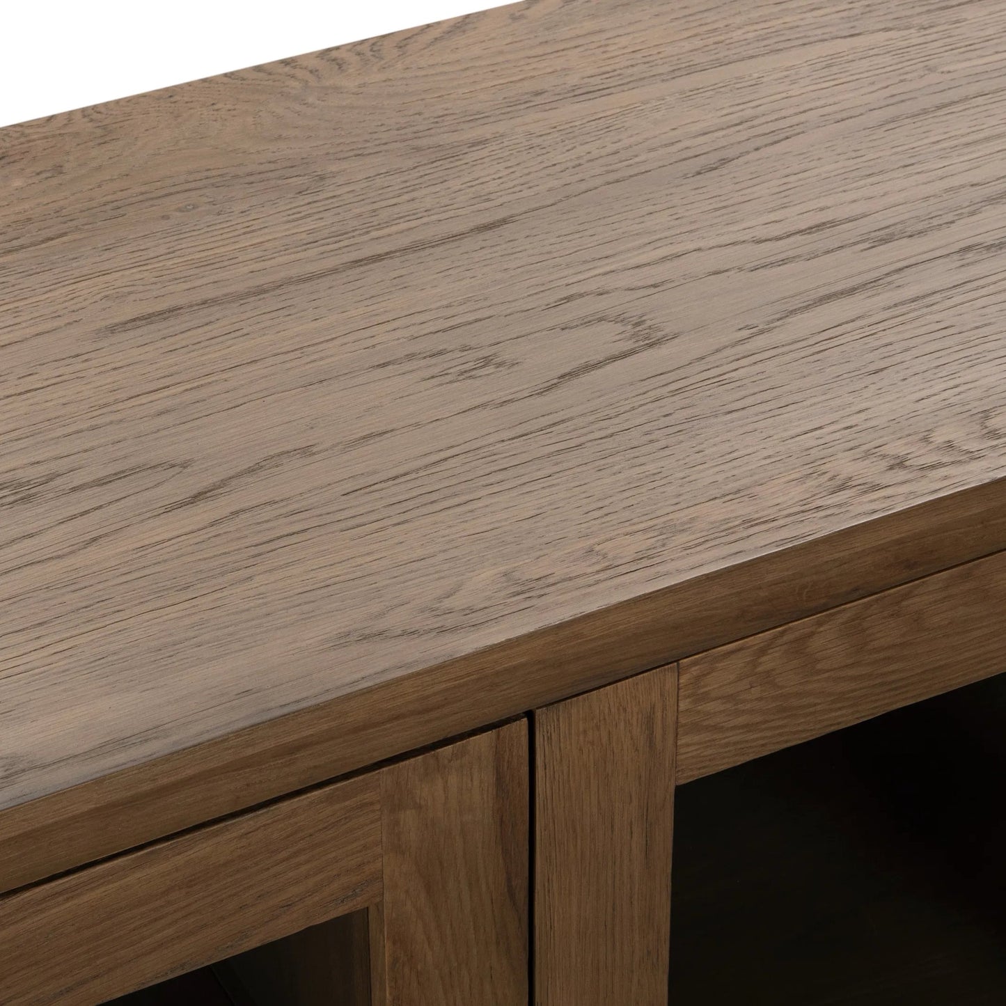 007 SI-2303295 | Closeup | Vander Sideboard by Classic Home. Made from oak veneer, tempered glass in a transitional style.