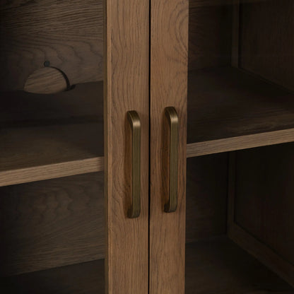 Vander Sideboard by Classic Home. Made from oak veneer, tempered glass in a transitional style.