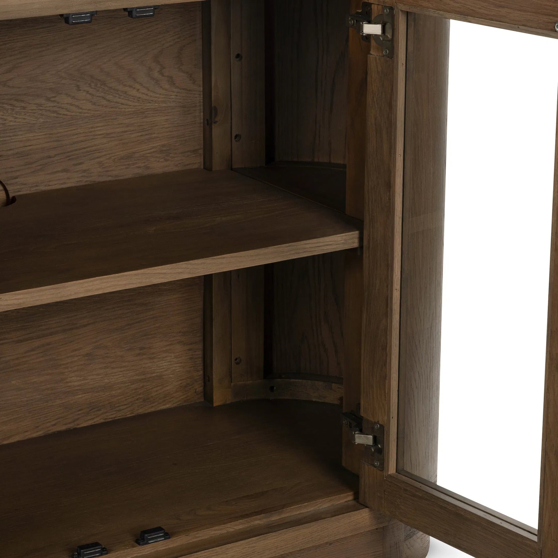 Vander Wood Buffett Sideboard by Classic Home. Made from oak veneer, tempered glass in a transitional style.