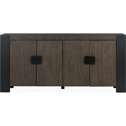 Deaven Buffet by Classic Home in toasted brown. Made from oak veneer in a transitional style.