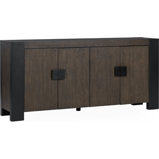 Deaven Buffet by Classic Home in toasted brown. Made from oak veneer in a transitional style.
