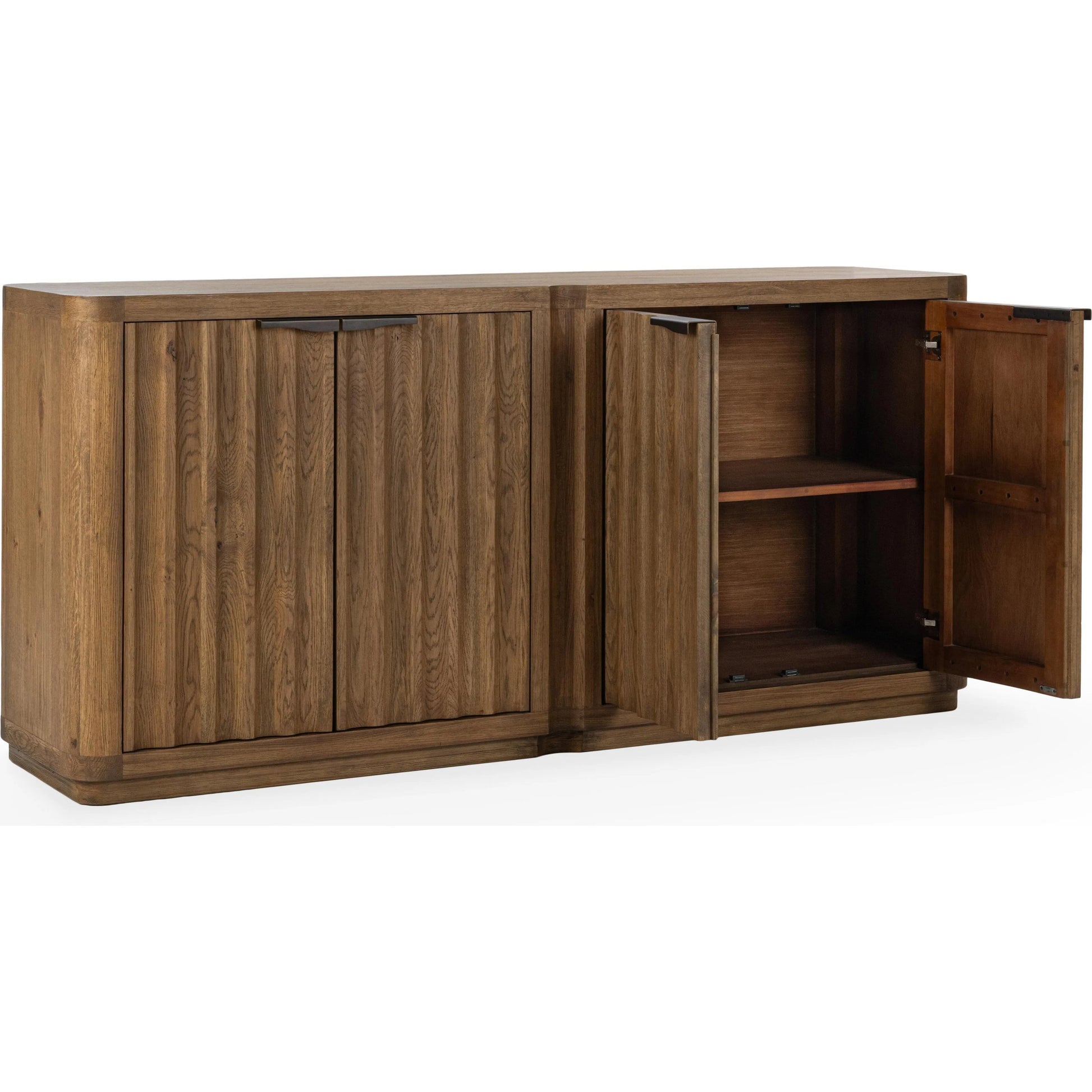 Labelle Sideboard Buffet by Classic Home in tan oak. Made from oak veneer in a unique style.