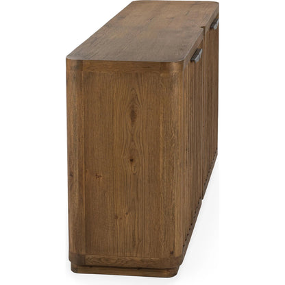 Labelle Sideboard Buffet by Classic Home in tan oak. Made from oak veneer in a unique style.