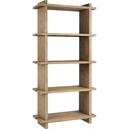 Karlla Bookshelf by Classic Home in soft earth. Made from reclaimed pine in a unique style.