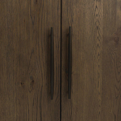 Estelle Wood Sideboard by Classic Home in soft cocoa. Made from oak veneer in a unique style.