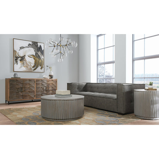 Mave 4-Door Sideboard by Classic Home in multi-tone natural. Made from reclaimed elm, reclaimed pine, iron base in a modern style.