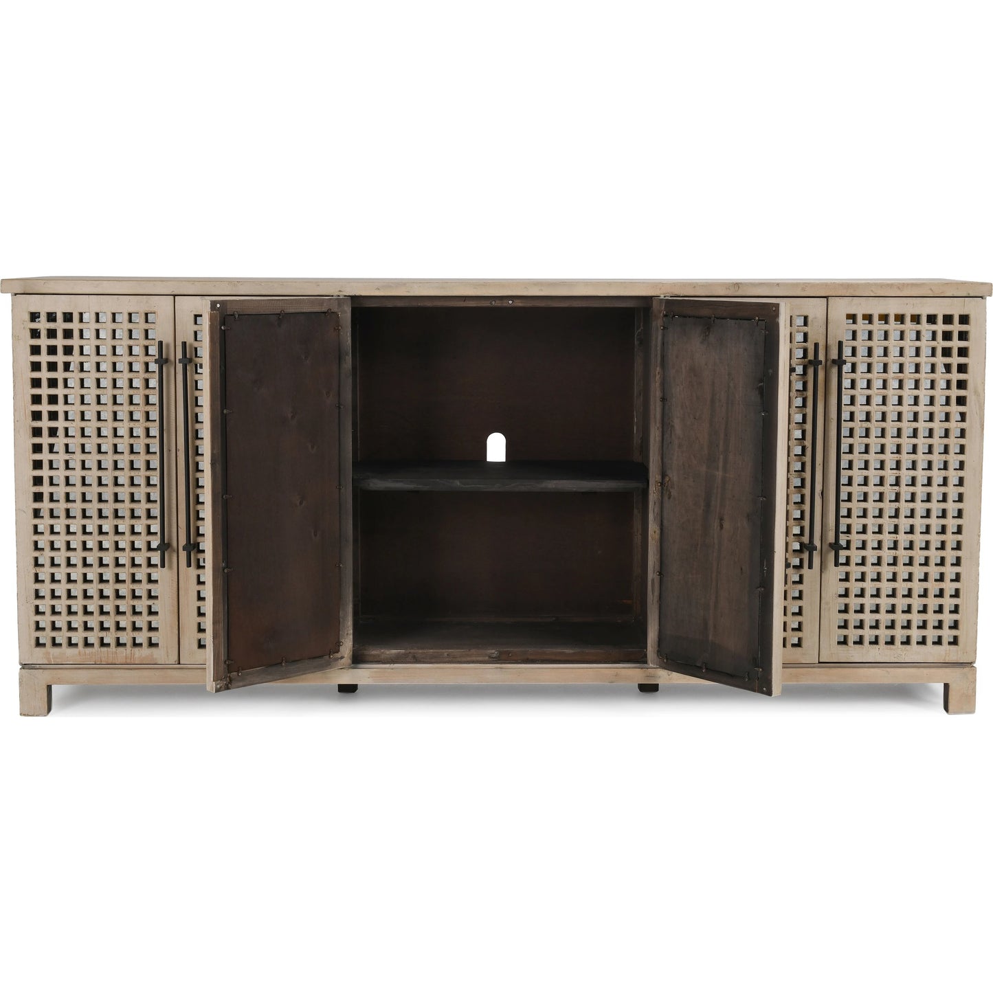 003 SI-2078744 | Additional Silo | Landon 6 Doors Sideboard by Classic Home in antique white. Made from reclaimed pine in a cottage & farmhouse style.