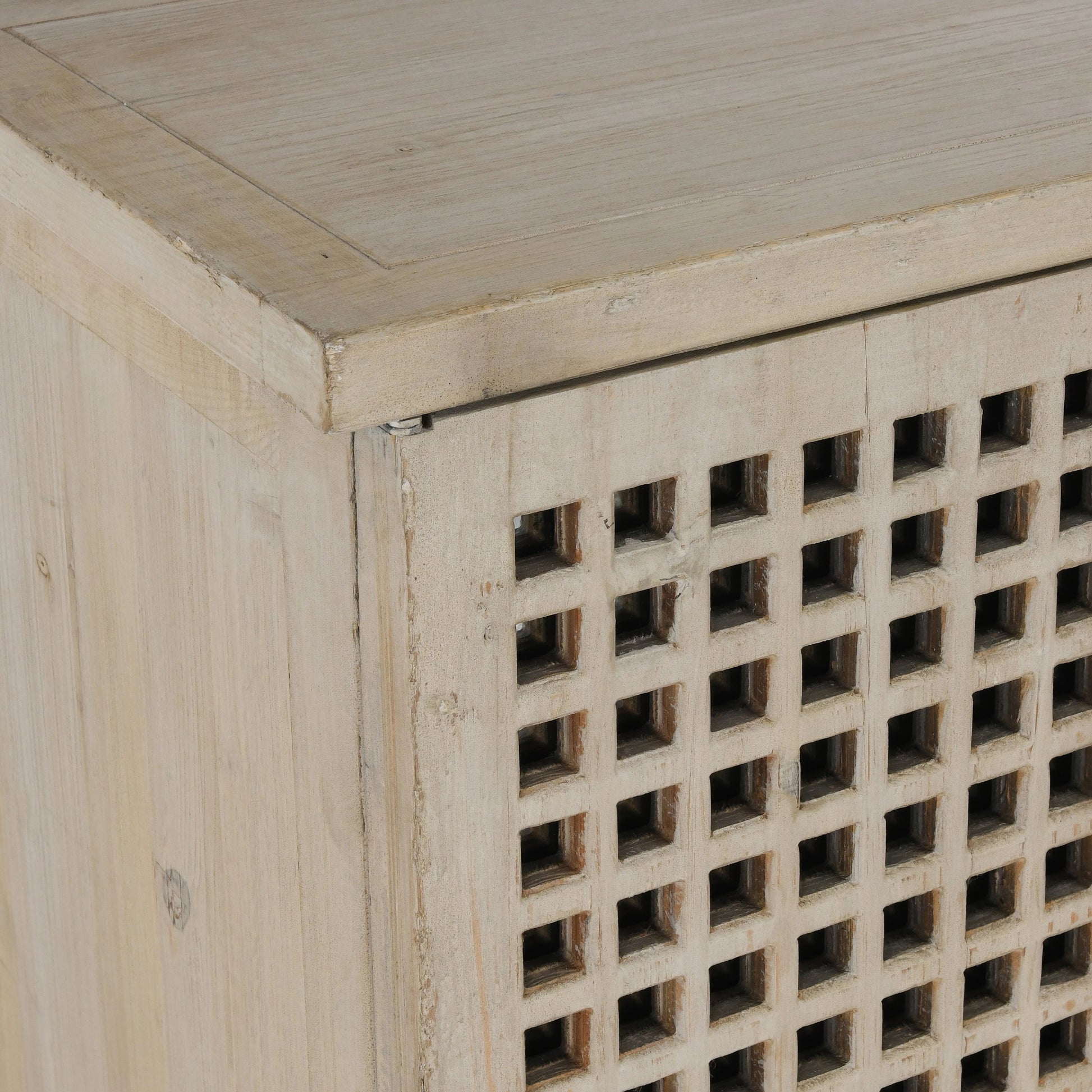 Landon 6 Doors Sideboard by Classic Home in antique white. Made from reclaimed pine in a cottage & farmhouse style.