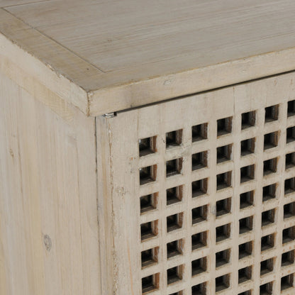Landon 6 Doors Sideboard by Classic Home in antique white. Made from reclaimed pine in a cottage & farmhouse style.