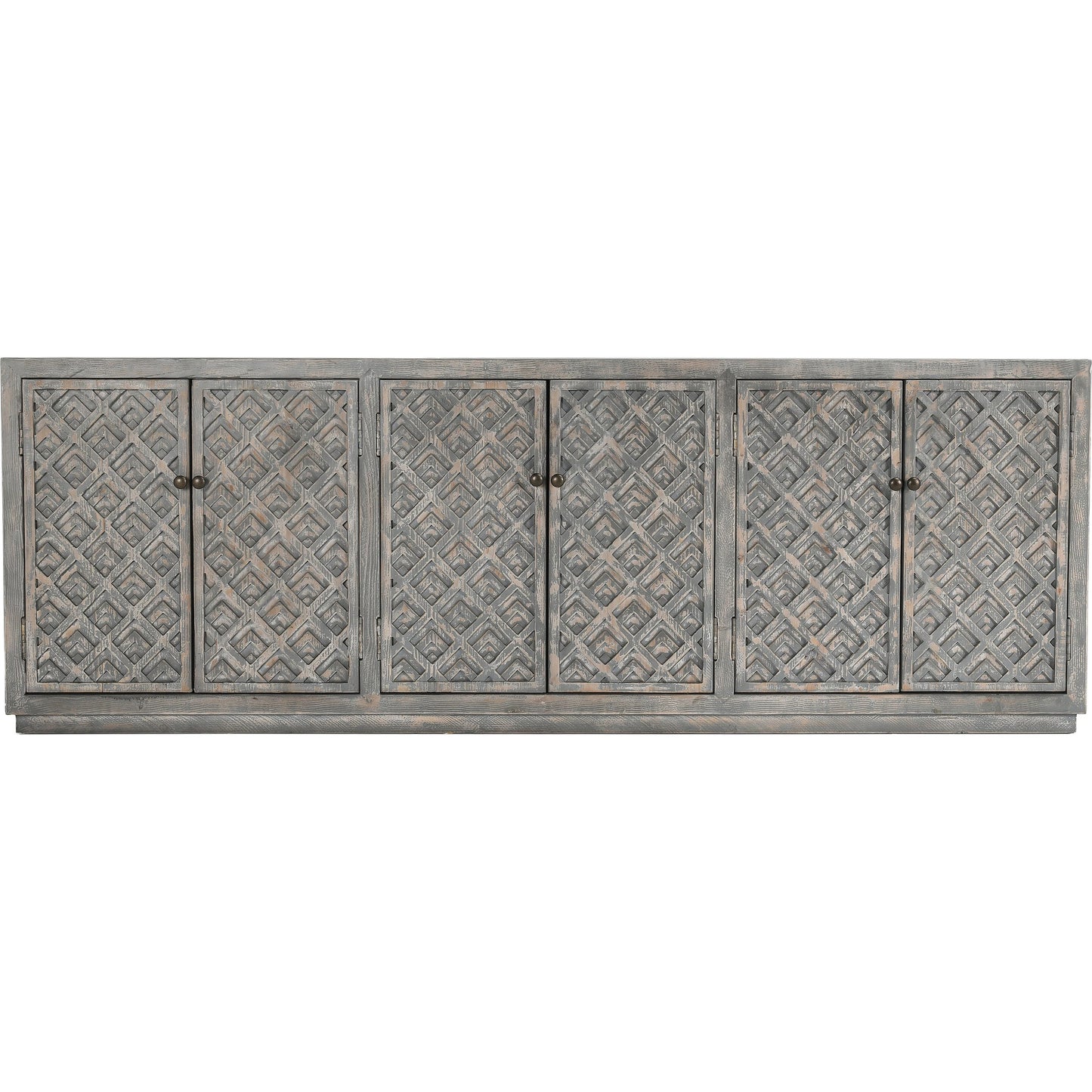002 SI-2078747 | Additional Silo | Jonas 6 Door Sideboard by Classic Home in gray. Made from solid reclaimed pine in a modern style.