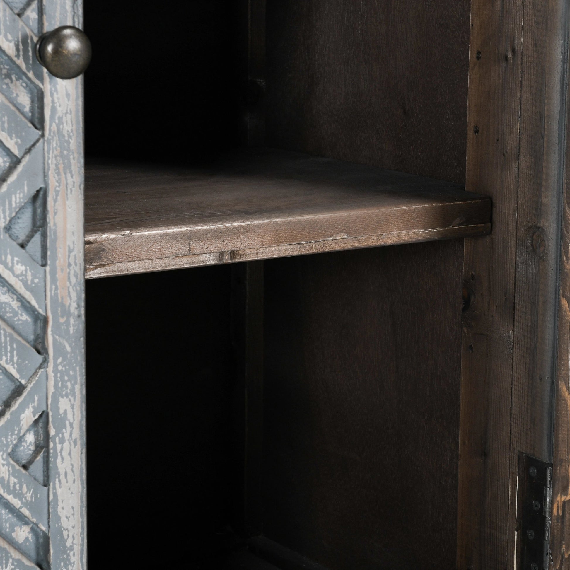 Jonas 6 Door Sideboard by Classic Home in gray. Made from solid reclaimed pine in a modern style.