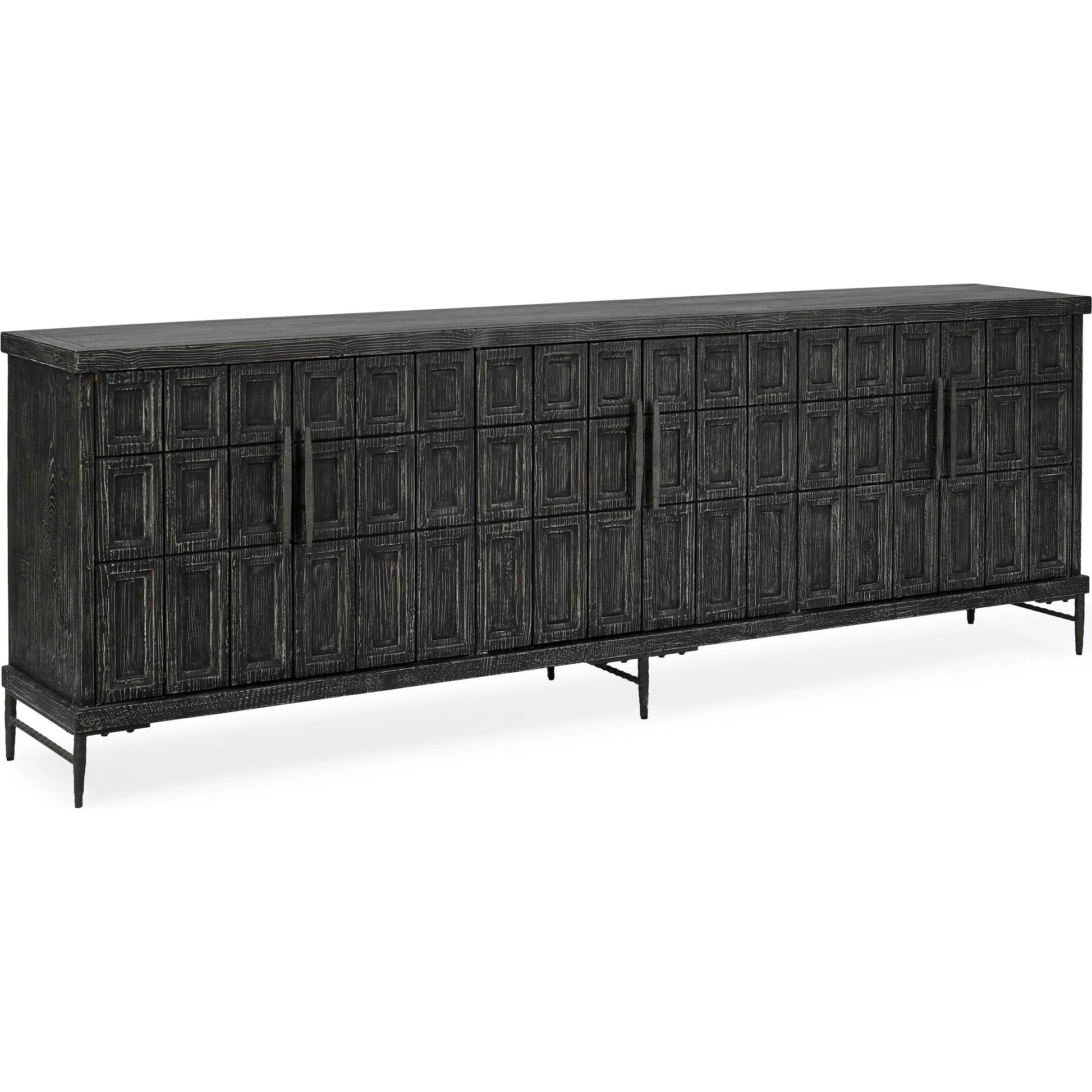 Willmark 6-Door Reclaimed Pine Wood Sideboard Buffet by Classic Home. Made from reclaimed pine in a traditional style.
