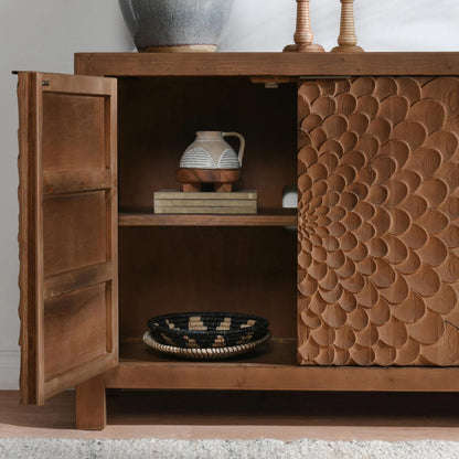 Astrid Buffet Sideboard by Classic Home in brown. Made from reclaimed pine in a unique style.