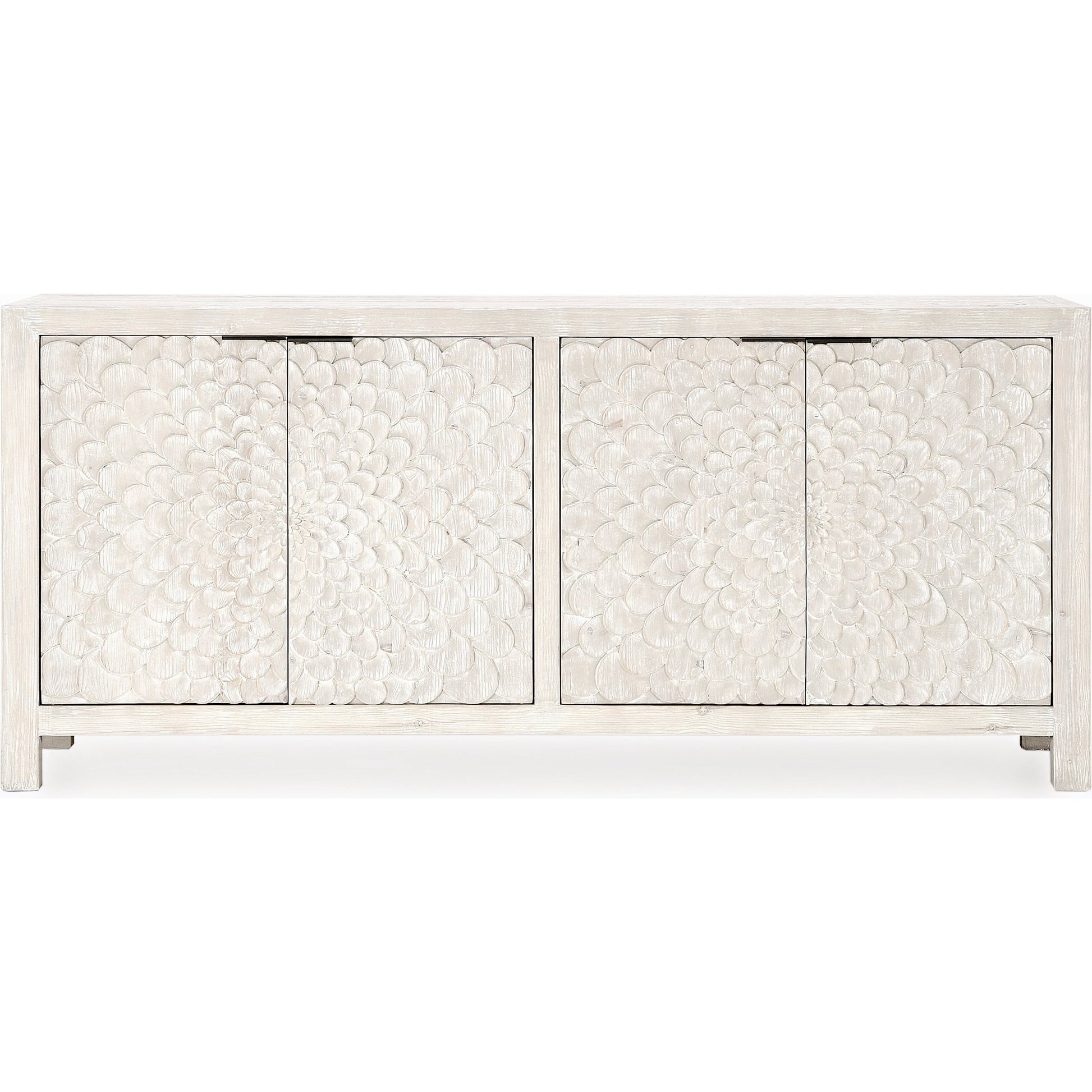 Astrid 4DR Sideboard Vintage by Classic Home in cream. Made from reclaimed pine in a modern style.