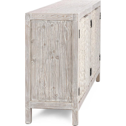 Astrid 4DR Sideboard Vintage by Classic Home in cream. Made from reclaimed pine in a modern style.