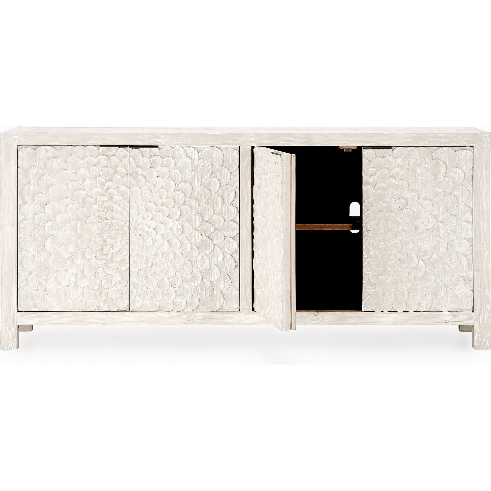Astrid 4DR Sideboard Vintage by Classic Home in cream. Made from reclaimed pine in a modern style.