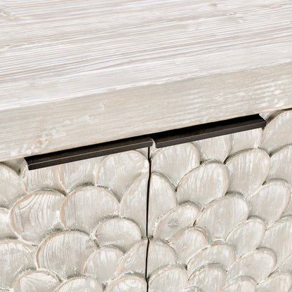 Astrid 4DR Sideboard Vintage by Classic Home in cream. Made from reclaimed pine in a modern style.