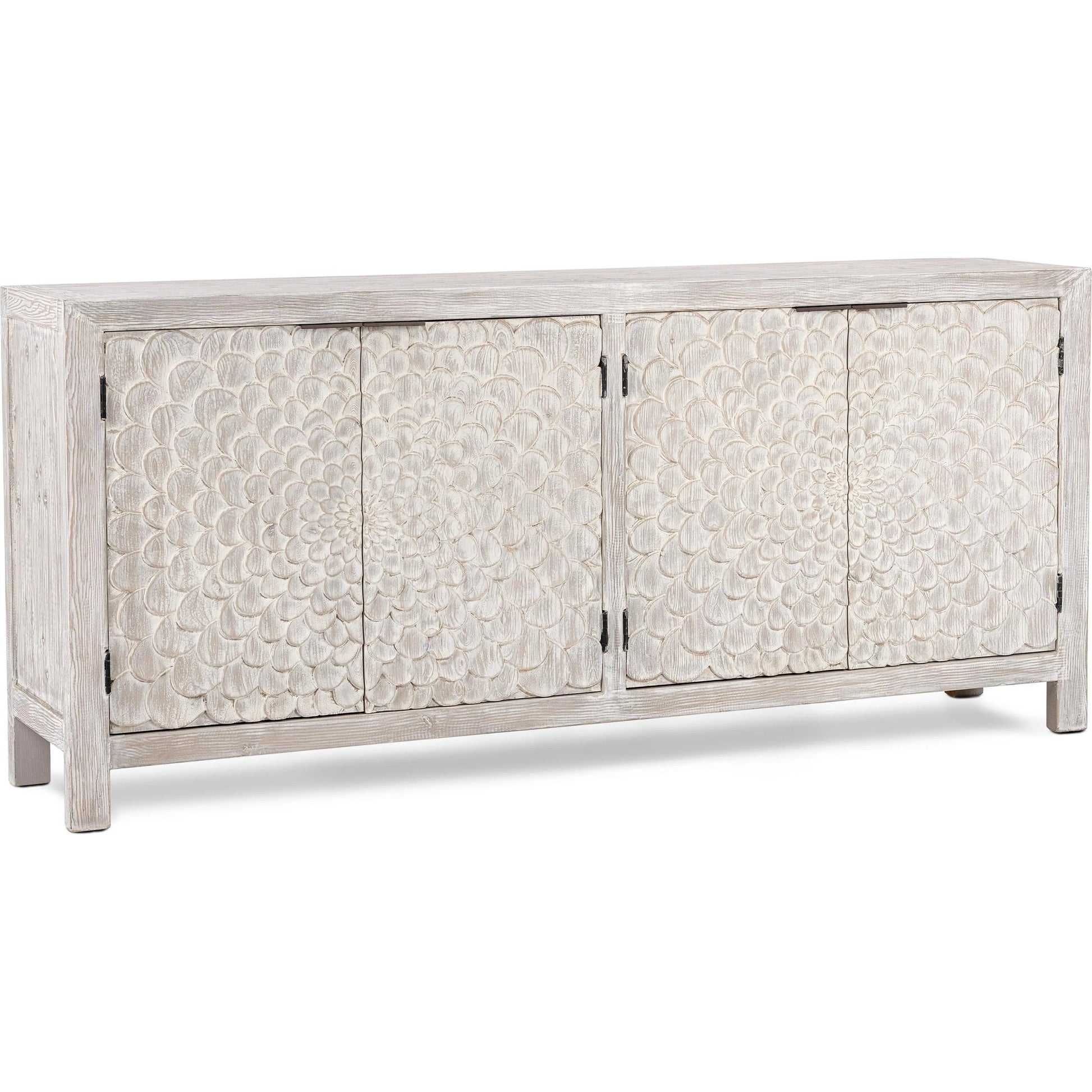 Astrid 4DR Sideboard Vintage by Classic Home in cream. Made from reclaimed pine in a modern style.