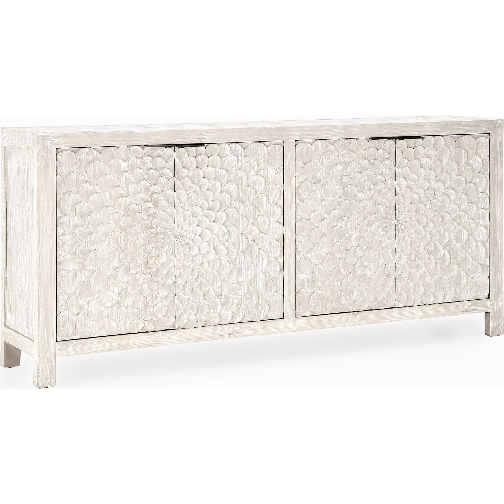 Astrid 4DR Sideboard Vintage by Classic Home in cream. Made from reclaimed pine in a modern style.