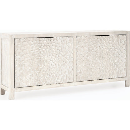 Astrid 4DR Sideboard Vintage by Classic Home in cream. Made from reclaimed pine in a modern style.