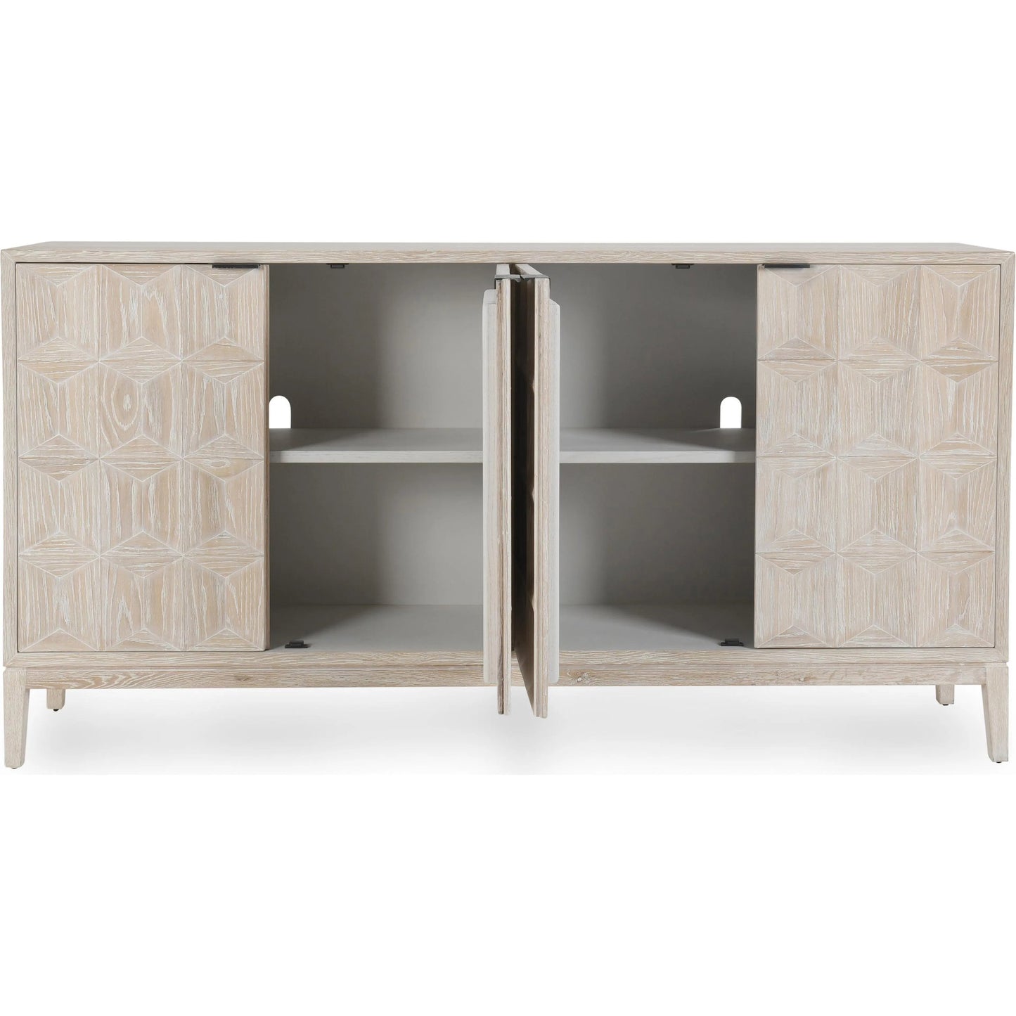004 SI-2238856 | Additional Silo | Mira 78" Oak Wood White Buffet by Classic Home in white. Made from oak wood in a unique style.
