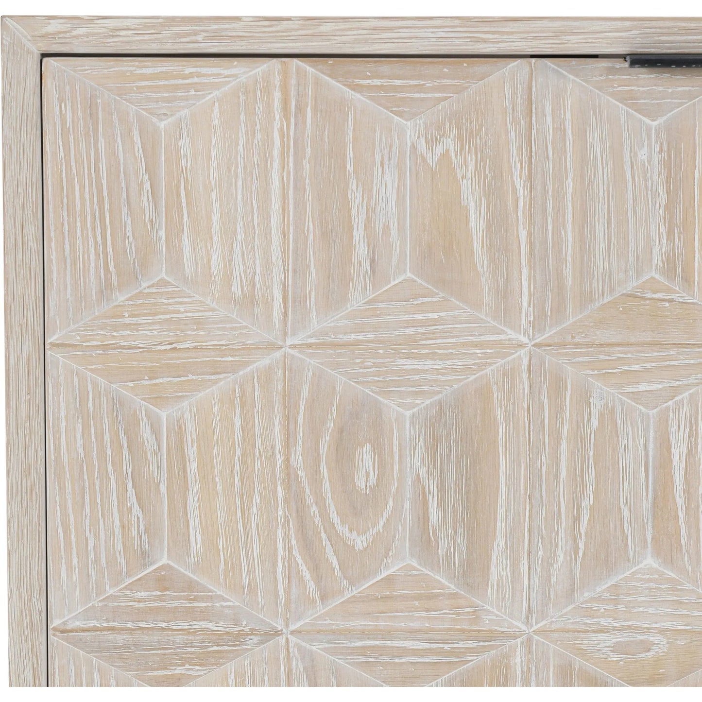 005 SI-2238856 | Closeup | Mira 78" Oak Wood White Buffet by Classic Home in white. Made from oak wood in a unique style.