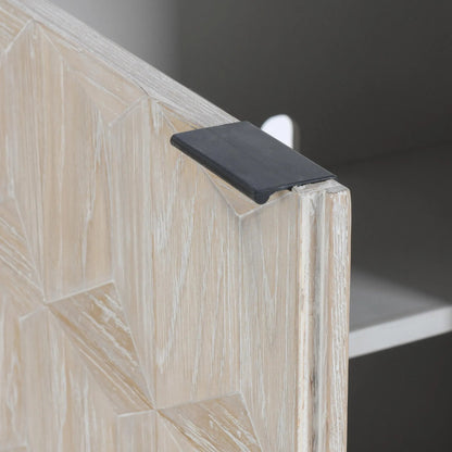 Mira 78" Oak Wood White Buffet by Classic Home in white. Made from oak wood in a unique style.