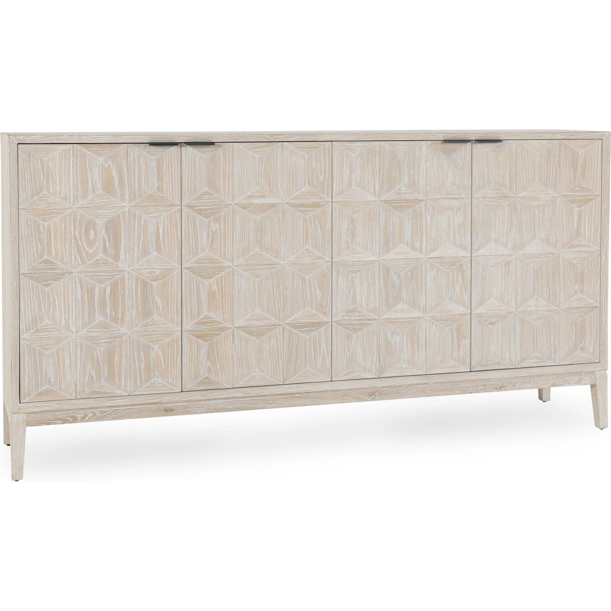 Mira 78" Oak Wood White Buffet by Classic Home in white. Made from oak wood in a unique style.