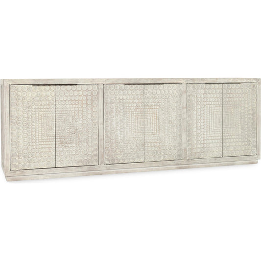 Tafari 6-Door Reclaimed Pine Wood Buffet Sideboard by Classic Home in cream. Made from reclaimed pine in a unique style.