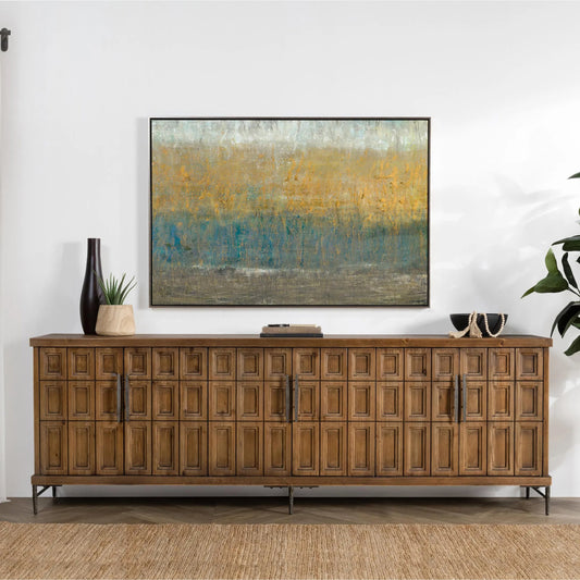 Willmark 6-Door Reclaimed Pine Sideboard Buffet by Classic Home in brown. Made from reclaimed pine in a unique style.
