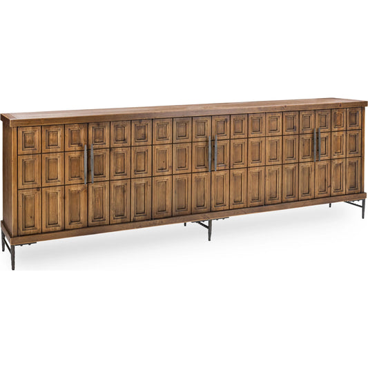 Willmark 6-Door Reclaimed Pine Sideboard Buffet by Classic Home in brown. Made from reclaimed pine in a unique style.