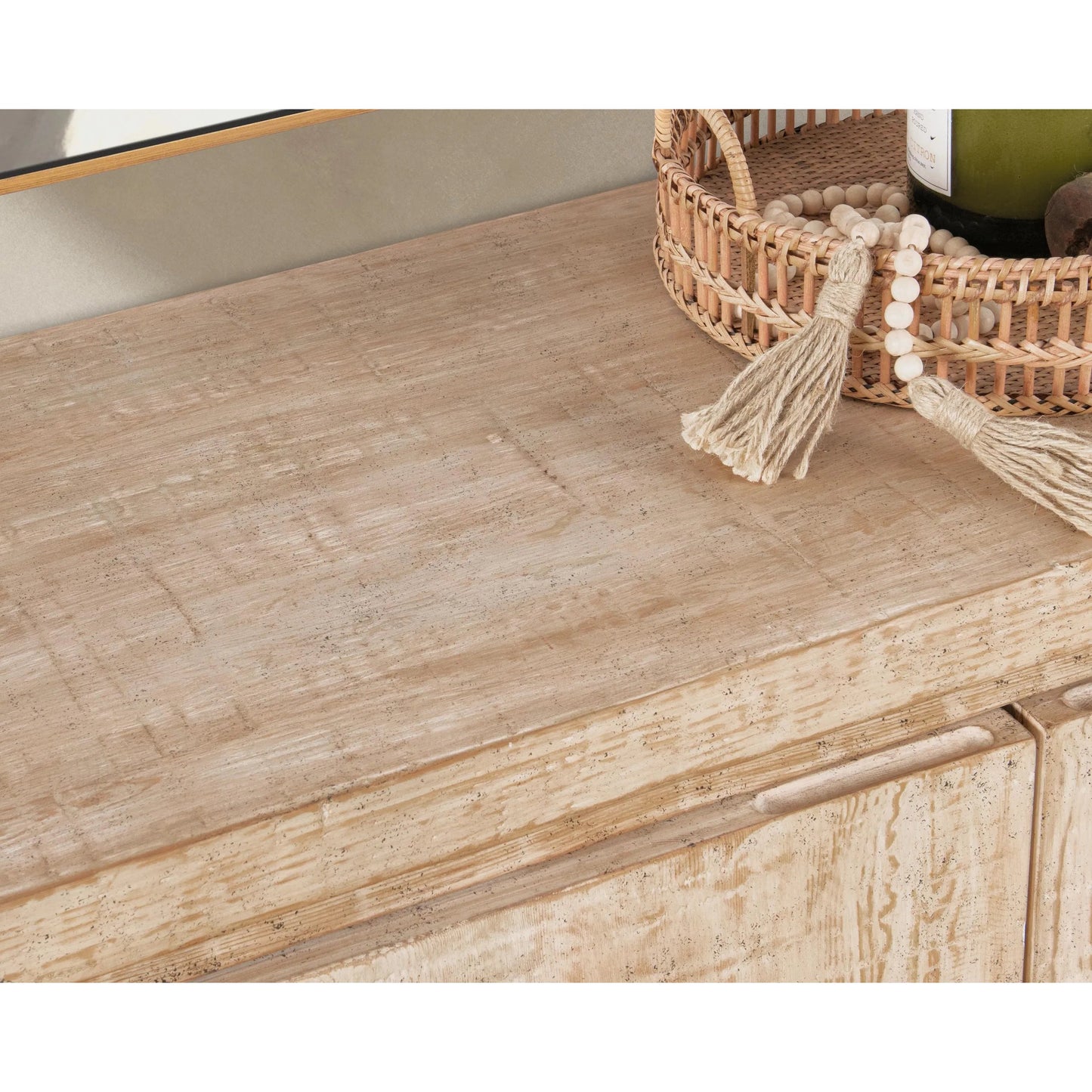 008 SI-2303297 | Closeup | Wolden Reclaimed Pine Buffet Sideboard by Classic Home. Made from reclaimed pine in a transitional style.