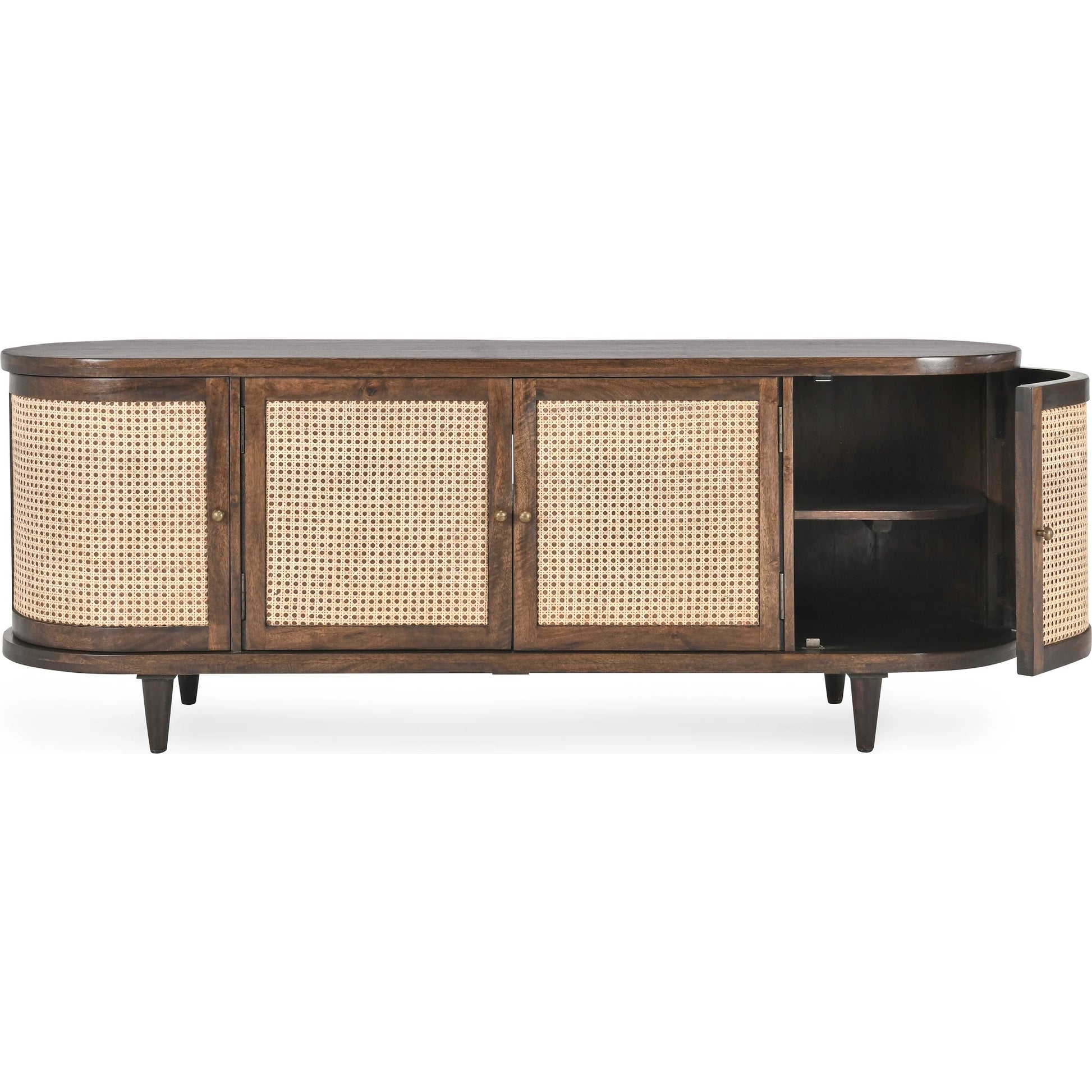 Teresa 4-Door Sideboard by Kosas Home. Made from mango wood, plywood in a unique style.