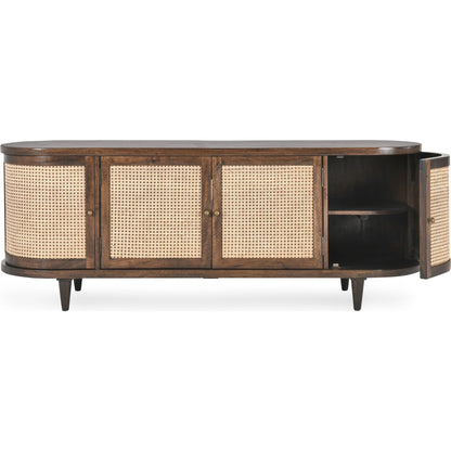 Teresa 4-Door Sideboard by Kosas Home. Made from mango wood, plywood in a unique style.