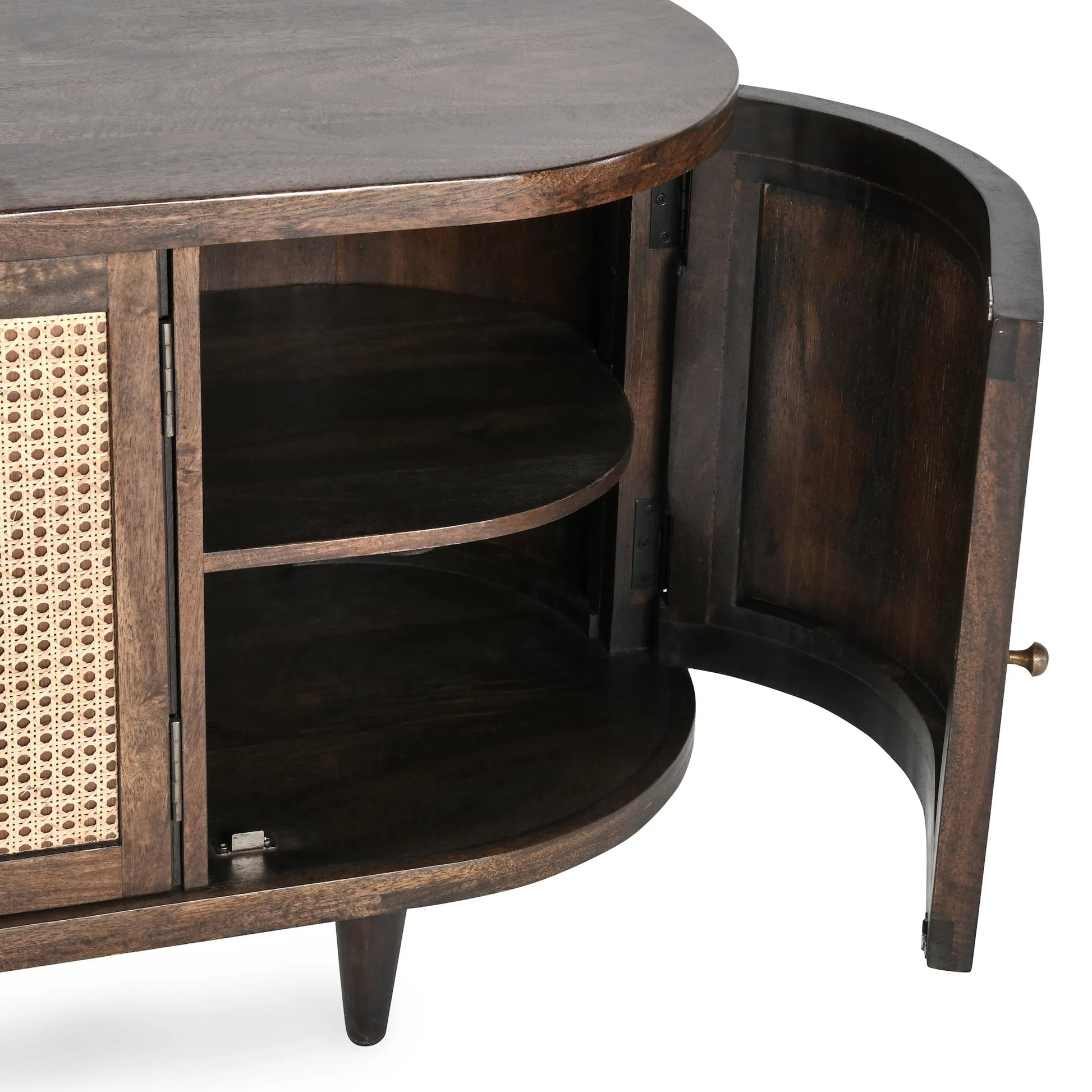 Teresa 4-Door Sideboard by Kosas Home. Made from mango wood, plywood in a unique style.