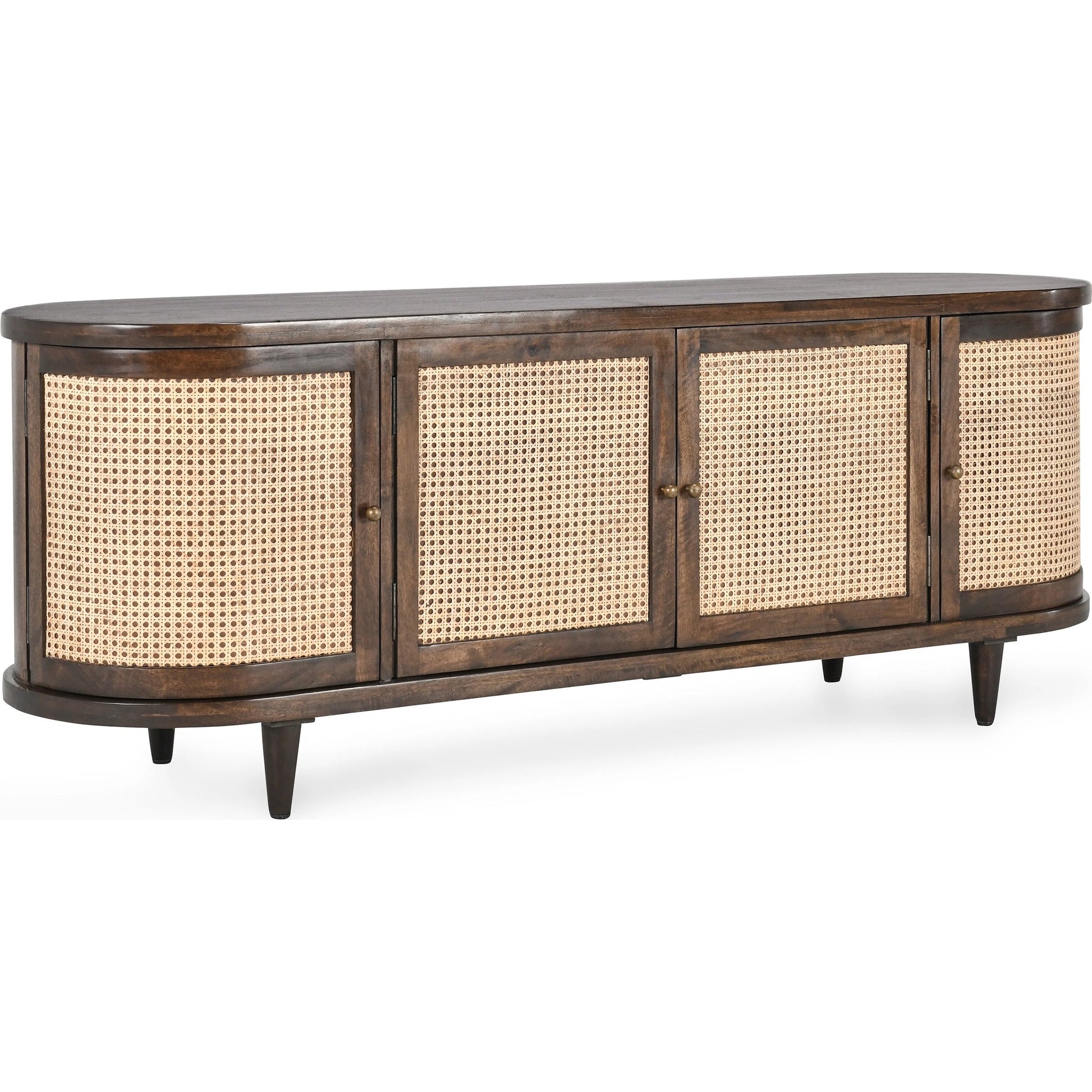 Teresa 4-Door Sideboard by Kosas Home. Made from mango wood, plywood in a unique style.