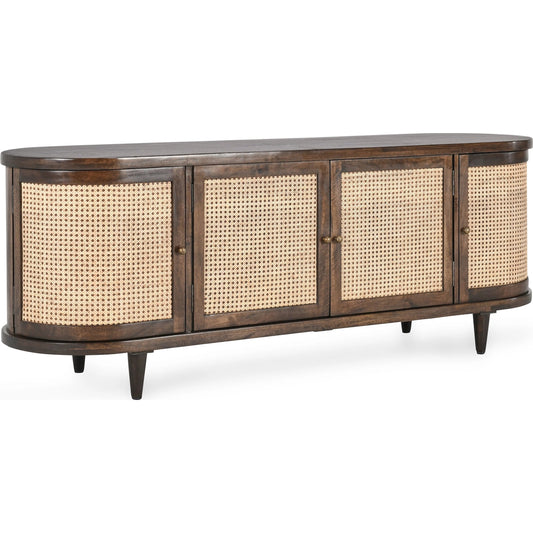 Teresa 4-Door Sideboard by Kosas Home. Made from mango wood, plywood in a unique style.