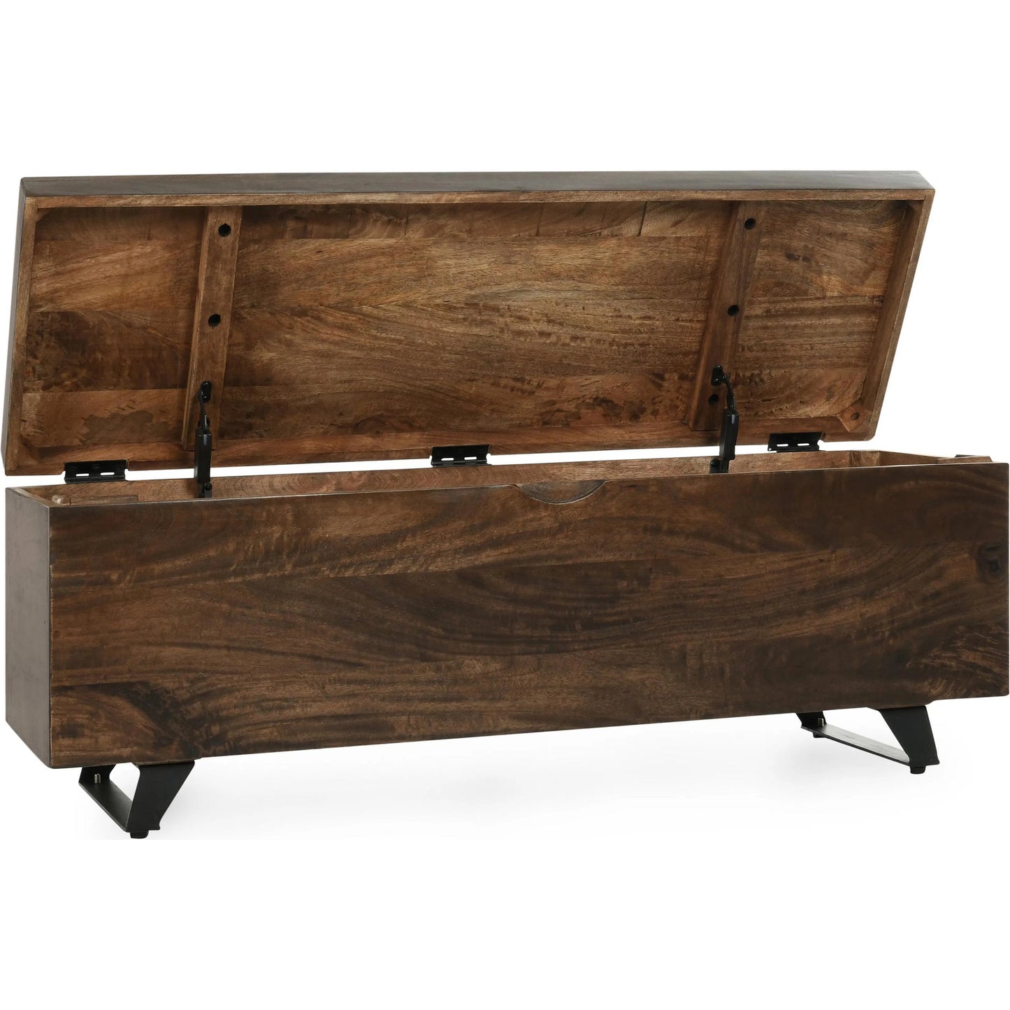 003 SI-2237283 | Additional Silo | Axis Storage Trunk by Kosas Home. Made from mango wood top, iron legs in a modern style.