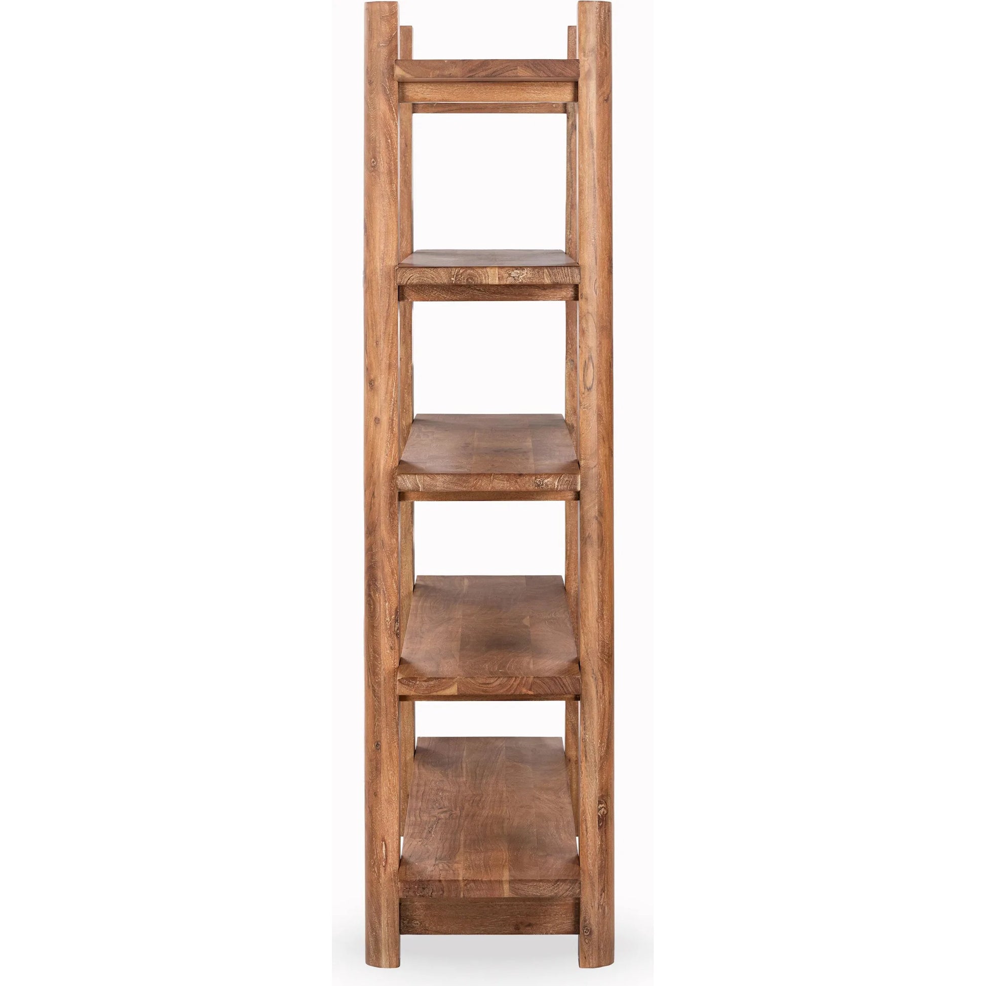 Pamona Bookshelf by Classic Home in golden wheat. Made from acacia wood in a unique style.