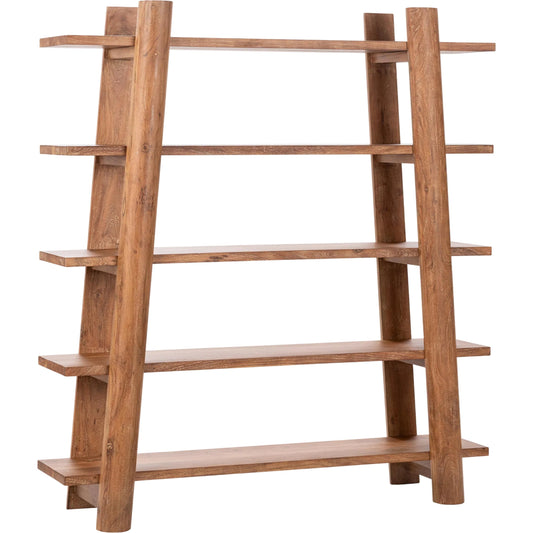 Pamona Bookshelf by Classic Home in golden wheat. Made from acacia wood in a unique style.
