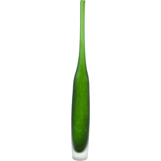 Spire Bottle by Global Views. Made from calcified sodium glass in a modern style.